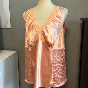Lane Bryant Peach Satin Blouse